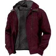 Men's Hooded Zipped Cotton - padded Jacket - Retail Flare