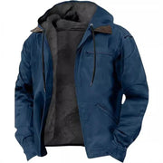 Men's Hooded Zipped Cotton - padded Jacket - Retail Flare