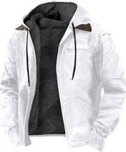 Men's Hooded Zipped Cotton - padded Jacket