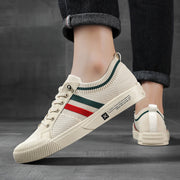 Logan | Retro Stripe Knit Sneakers