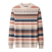 Men's Pullover Thickened Striped Sweaters Bottoming Shirt