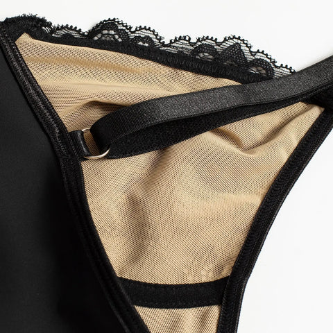 SARAH | Deep V-Neck Lace Shapewear Bodysuit - Retail Flare