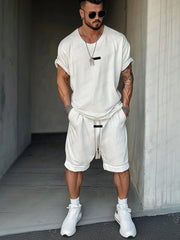 RetailFlare™ Fusion T-Shirt & Shorts Set for Men – Lightweight & Summer Ready