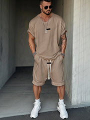 RetailFlare™ Fusion T-Shirt & Shorts Set for Men – Lightweight & Summer Ready
