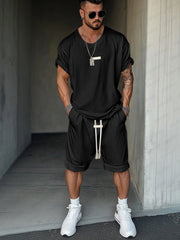 RetailFlare™ Fusion T-Shirt & Shorts Set for Men – Lightweight & Summer Ready