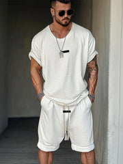 RetailFlare™ Fusion T-Shirt & Shorts Set for Men – Lightweight & Summer Ready