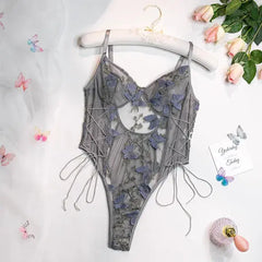 SELENE | Embroidered Butterfly Bodysuit - Retail Flare