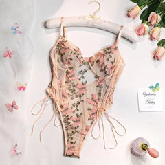 SELENE | Embroidered Butterfly Bodysuit - Retail Flare