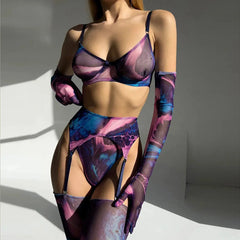 SERENA | 5-Piece Tie Dye Lingerie Set - Retail Flare