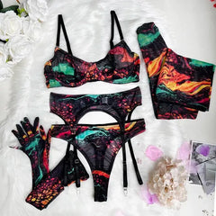 SERENA | 5-Piece Tie Dye Lingerie Set - Retail Flare