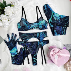 SERENA | 5-Piece Tie Dye Lingerie Set - Retail Flare