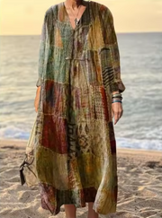 Sierra™ | Bold Multicolor Patch Dress