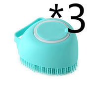 Silicone Pet Bath Brush & Massage Gloves & Grooming Tool with Shampoo Dispenser from Retail Flare