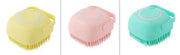 Silicone Pet Bath Brush & Massage Gloves & Grooming Tool with Shampoo Dispenser from Retail Flare