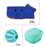 Silicone Pet Bath Brush & Massage Gloves & Grooming Tool with Shampoo Dispenser from Retail Flare