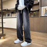 Straight Jeans Men's Summer Ruan Handsome Wide Leg Casual Long Pants