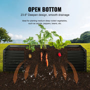 VEVOR Galvanized Raised Garden Bed Planter Box 94.5x47.2x23.6inch Flower Vegetable