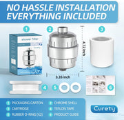 Shower Head Filter – High Output Filtered shower head reduces Chlorine & Heavy Metals, Improves Skin & Hair Health