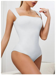Women's One - piece Set Sleeveless Square Neck Skinny Yoga Bodysuit, Women's Sportswear Clothing