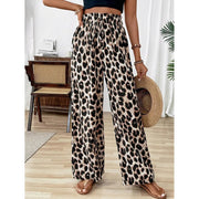 Women's Straight - leg Wide - leg Pants Leopard Print Casual Pants