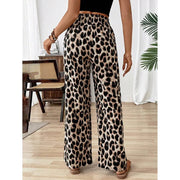 Women's Straight - leg Wide - leg Pants Leopard Print Casual Pants