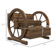 Wooden Wagon Planter Box, 3 - Tier Raised Garden Bed, For Vegetables Flowers Herbs