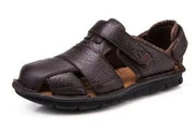 Summer leather sandals men Breathable leisure male non - slip sandals