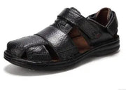 Summer leather sandals men Breathable leisure male non - slip sandals