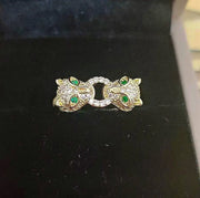 Zircon Panther Head Ring | Side Angle | Stylish Fashion Accessory