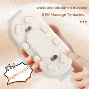 Close-up of the Abdominal Wellness Belt being used for a calming self-care experience and stress relief
