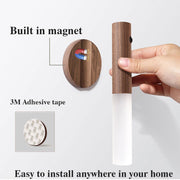 Auto LED USB Magnetic Wood Wireless motion sensor Night Light