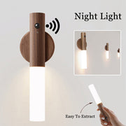 Auto LED USB Magnetic Wood Wireless motion sensor Night Light
