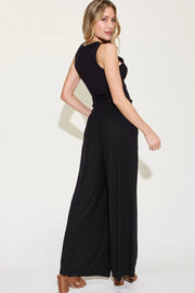 Basic Full Size Ribbed Tank and Wide Leg Pants Set | Retail Flare