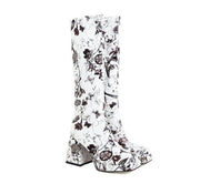 Fashion Ladies Square Toe Knee - High Ankle Boots – Stylish & Comfortable | Retail Flare