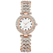 Luxury Fashion Women’s Watch Set – Silver Strap Quartz Wristwatch & Bracelet | Retail Flare