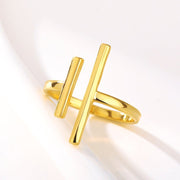 Parallel Bars Stainless Steel Ring – Minimalist Ladies Jewelry | Retail Flare