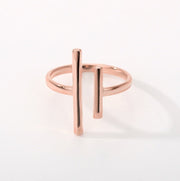 Parallel Bars Stainless Steel Ring – Minimalist Ladies Jewelry | Retail Flare