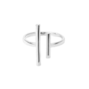 Parallel Bars Stainless Steel Ring – Minimalist Ladies Jewelry | Retail Flare