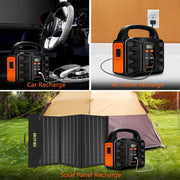 Portable Power Station 150W 155Wh 42000mAh Solar Generator For Road Trip,Off - grid,Power Outage,No Solar Panel