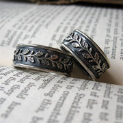 Retro Leaf Pattern Fashion Ring – Vintage Style for Men & Women | Adjustable Unisex Jewelry