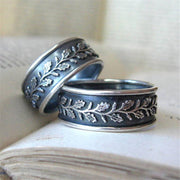 Retro Leaf Pattern Fashion Ring – Vintage Style for Men & Women | Adjustable Unisex Jewelry