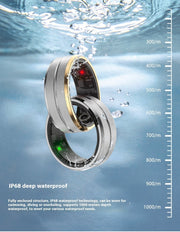 Smart Ring For Men Women Heart Rate Blood Oxygen Monitoring Multi Sports Modes IP68 Waterproof Smart Rings For Android IOS