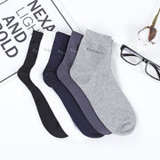 Socks Solid Color Socks Men's Mid - tube Bamboo Fiber Socks Men