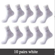 Socks Solid Color Socks Men's Mid - tube Bamboo Fiber Socks Men