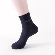 Socks Solid Color Socks Men's Mid - tube Bamboo Fiber Socks Men