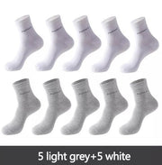 Socks Solid Color Socks Men's Mid - tube Bamboo Fiber Socks Men