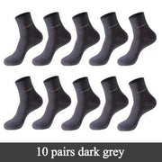 Socks Solid Color Socks Men's Mid - tube Bamboo Fiber Socks Men
