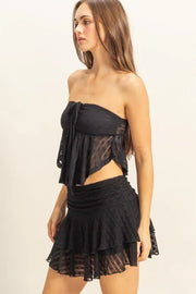 Summer Lace Bustier Flowy Tube Top