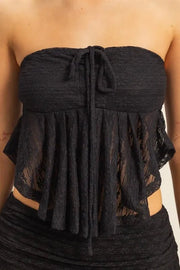 Summer Lace Bustier Flowy Tube Top