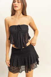 Summer Lace Bustier Flowy Tube Top